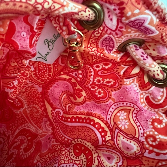 Vera Bradley Orange Sherbet String Backpack - Picture 8 of 8